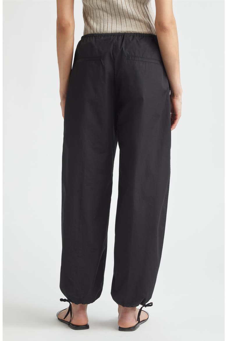 Organic Cotton Drawstring Trousers, Alternate, color, BLACK