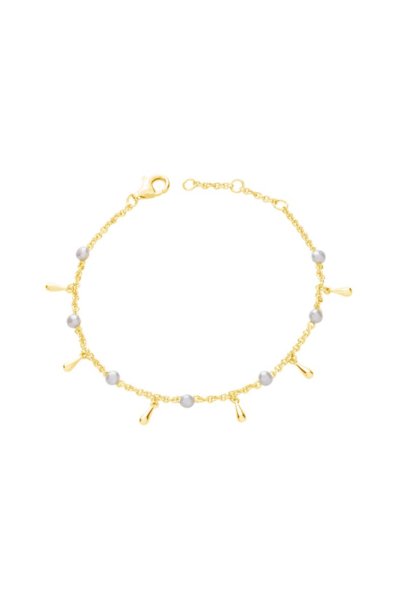 Royal Pearl Drop Bracelet, Main, color, Gold Vermeil
