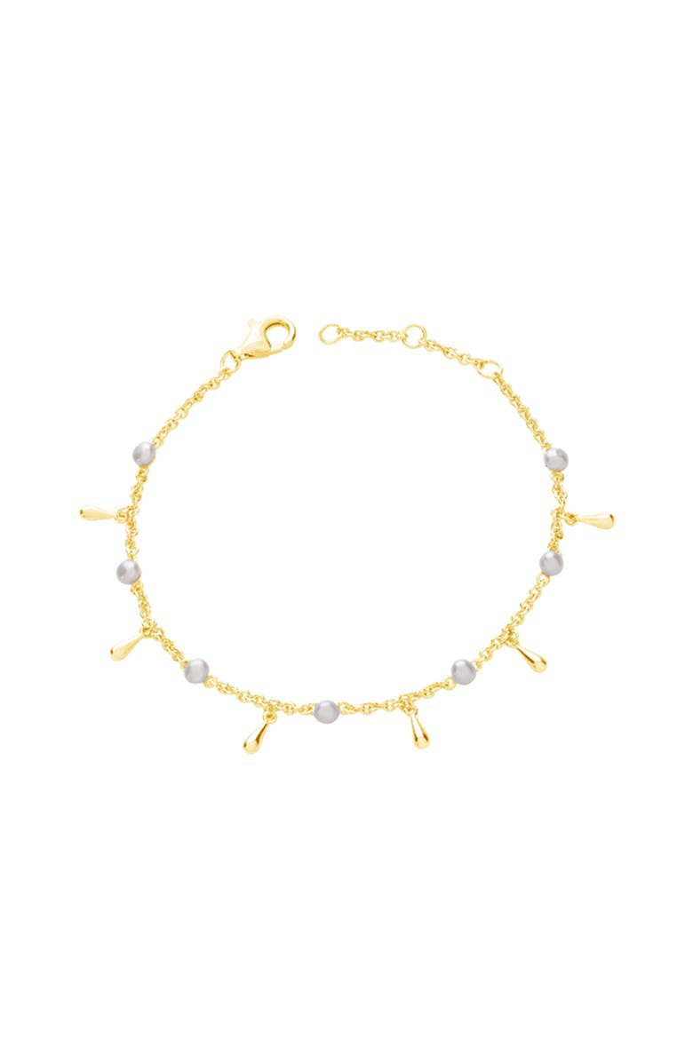 Lucy Quartermaine Royal Pearl Drop Bracelet, Main, color, Gold Vermeil