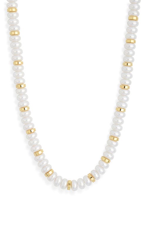Leith Beaded Necklace In White
