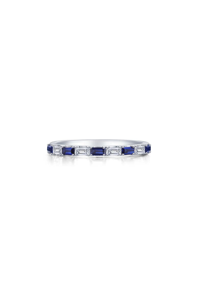 Baguette Half Eternity Band, Main, color, BLUE