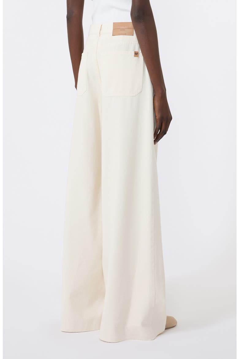 Canneti Wide Leg Cotton Pants, Alternate, color, ECRU