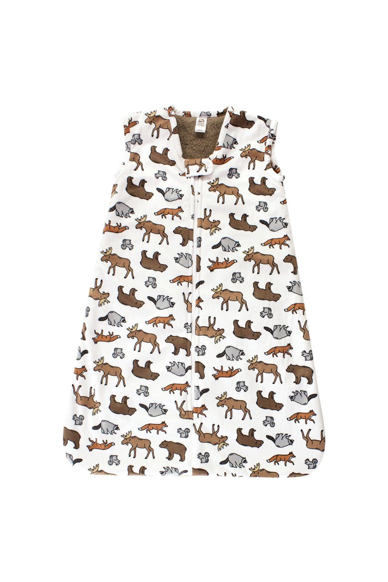 Plush Faux Fur Sleeping Bag, Wearable Blanket, Main, color, Animal Adventure