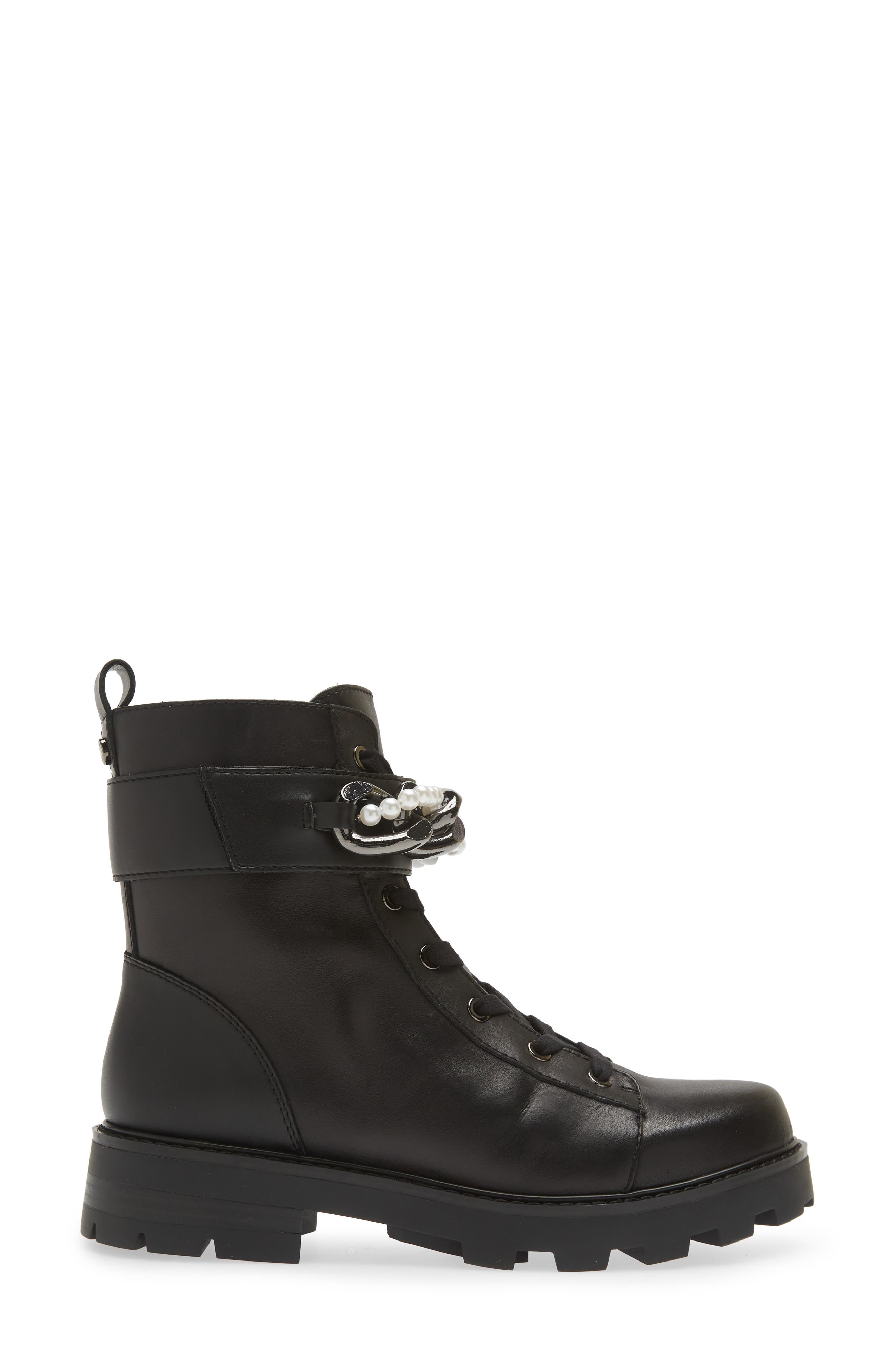 KARL LAGERFELD PARIS Maxi Chain Lug Sole Boot, Alternate, color, 