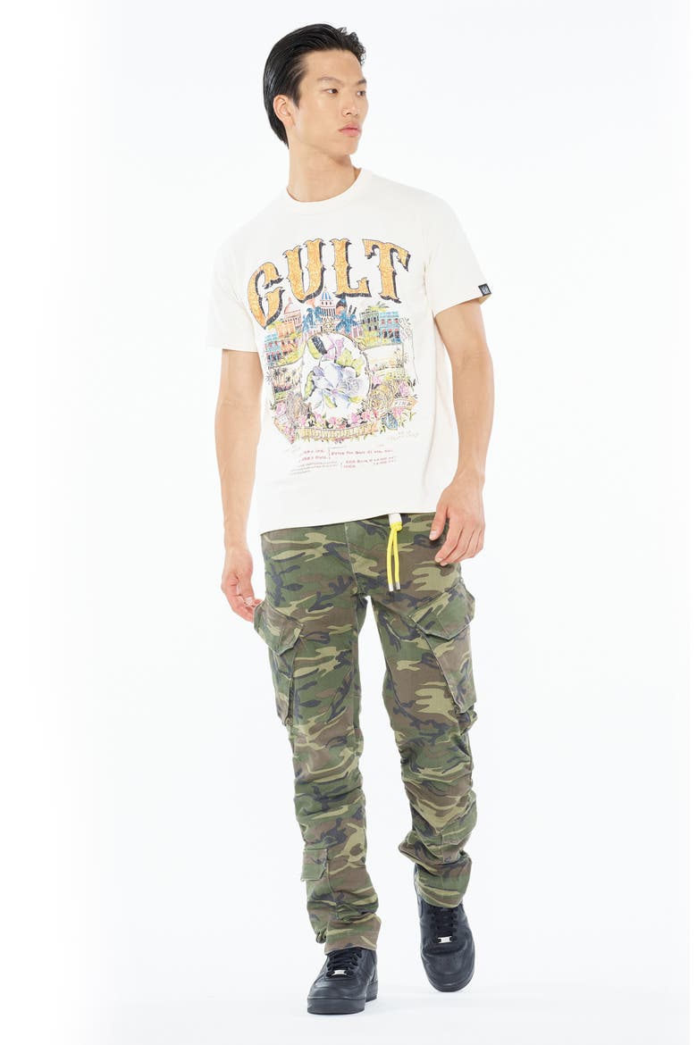 Rocker 606 Cargo Jeans, Alternate, color, CAMO