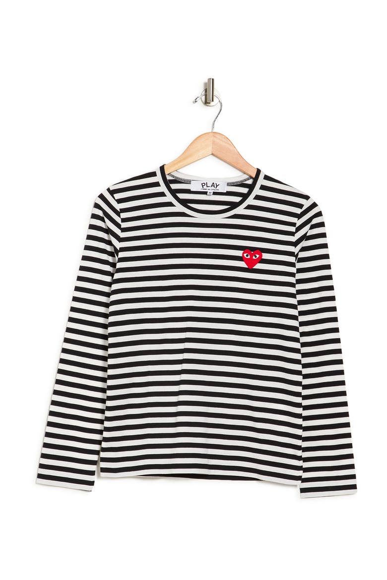 Stripe T-Shirt, Alternate, color, BLACK/ WHITE