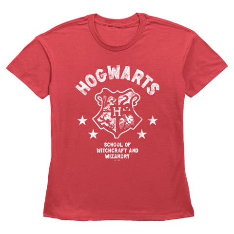 Women's Harry Potter Hogwarts Witchcraft and Wizardry Crest  Graphic T-Shirt