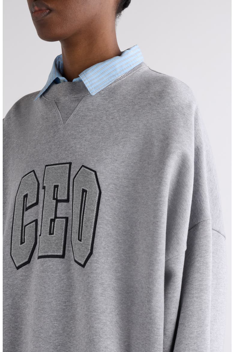 Shirt Collar Graphic Sweatshirt, Alternate, color, 1300 HEATHER GREY