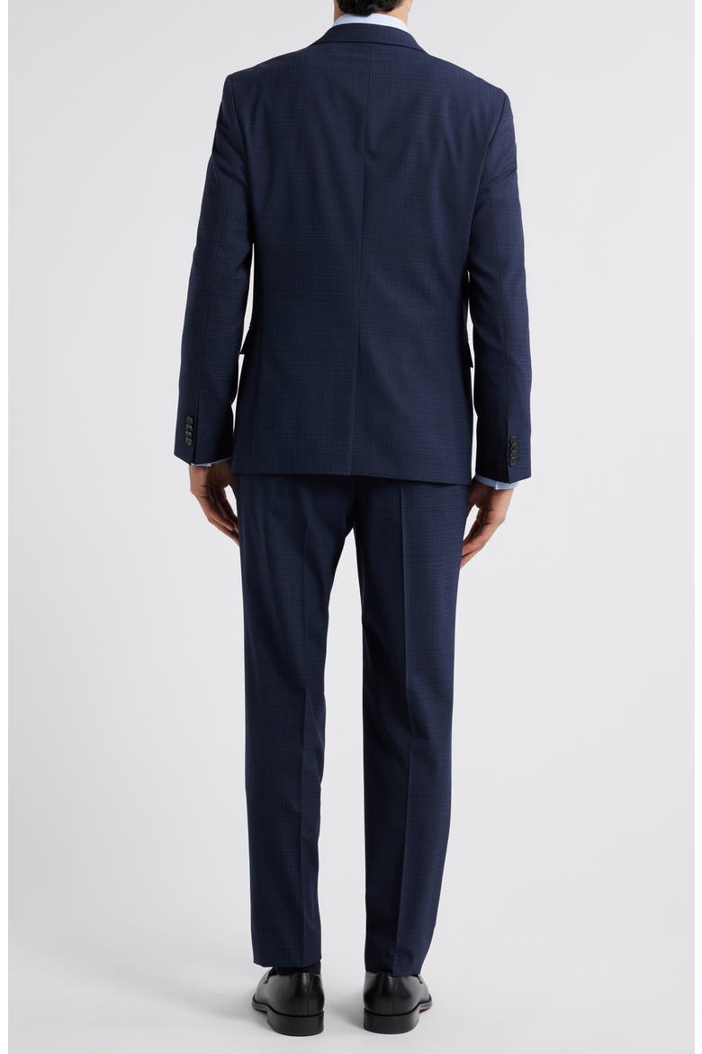 Houston Slim Fit 3-Piece Navy Check Suit, Alternate, color, DK BU