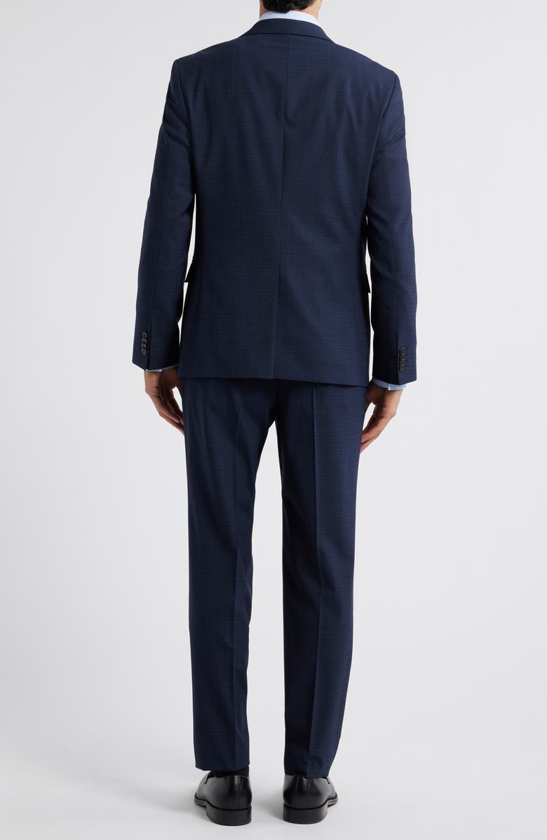 Houston Slim Fit 3-Piece Navy Check Suit