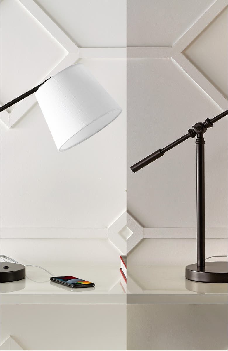 JONATHAN Y Troy 24" Classic Contemporary Iron LED Task Lamp with USB Charging Port, Oil Rubbed Bronze, Alternate, color, Oil Rubbed Bronze