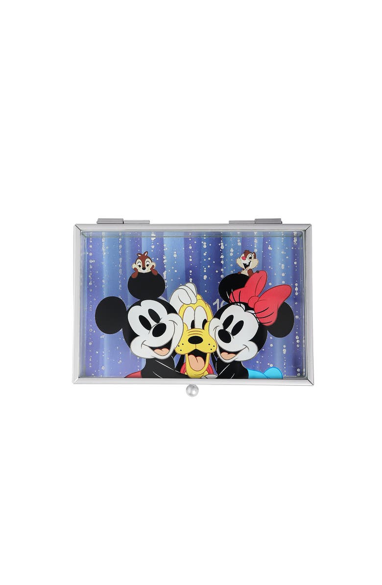 Disney Cute Celebration Glass Jewelry Box, Main, color, Silver, Clear
