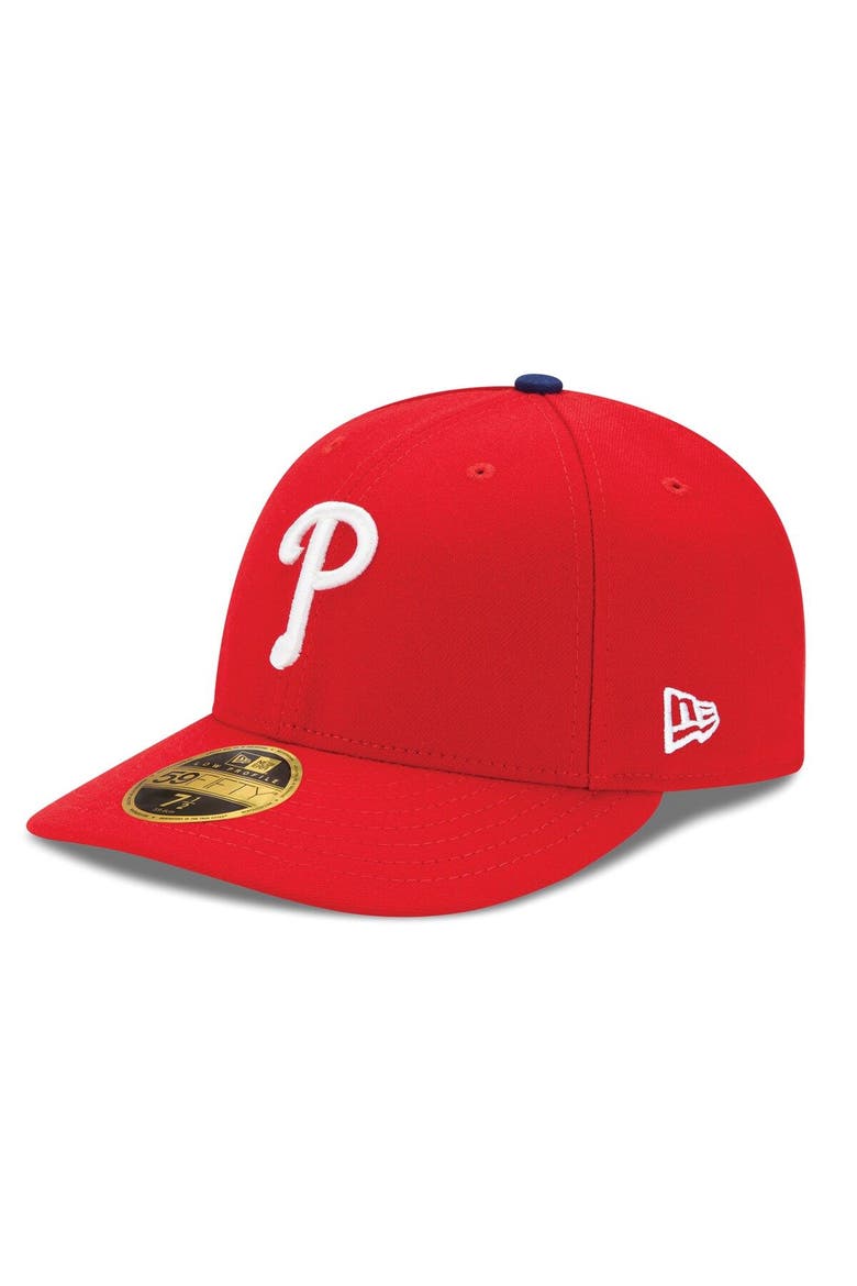 Men's New Era Red Philadelphia Phillies Authentic Collection On Field Low Profile Game 59FIFTY Fitted Hat, Main, color, RED