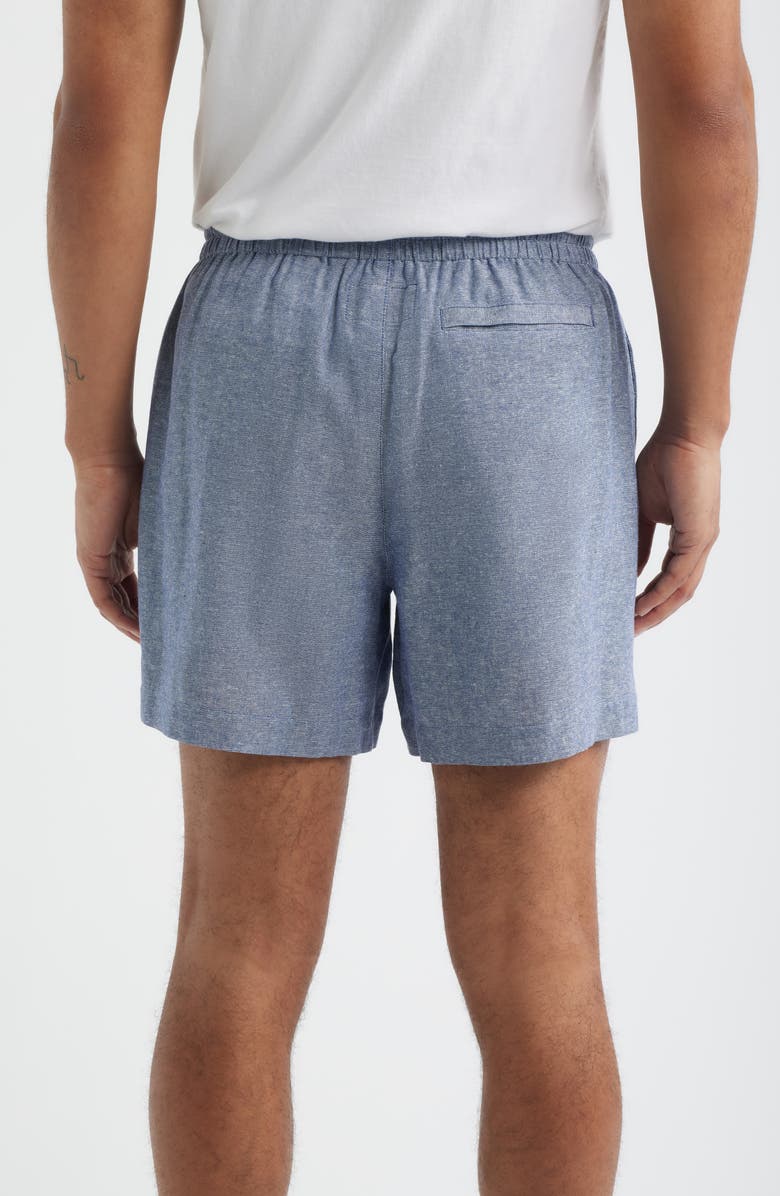 Daniel Buchler Slub Linen & Cotton Pajama Shorts, Alternate, color, Denim