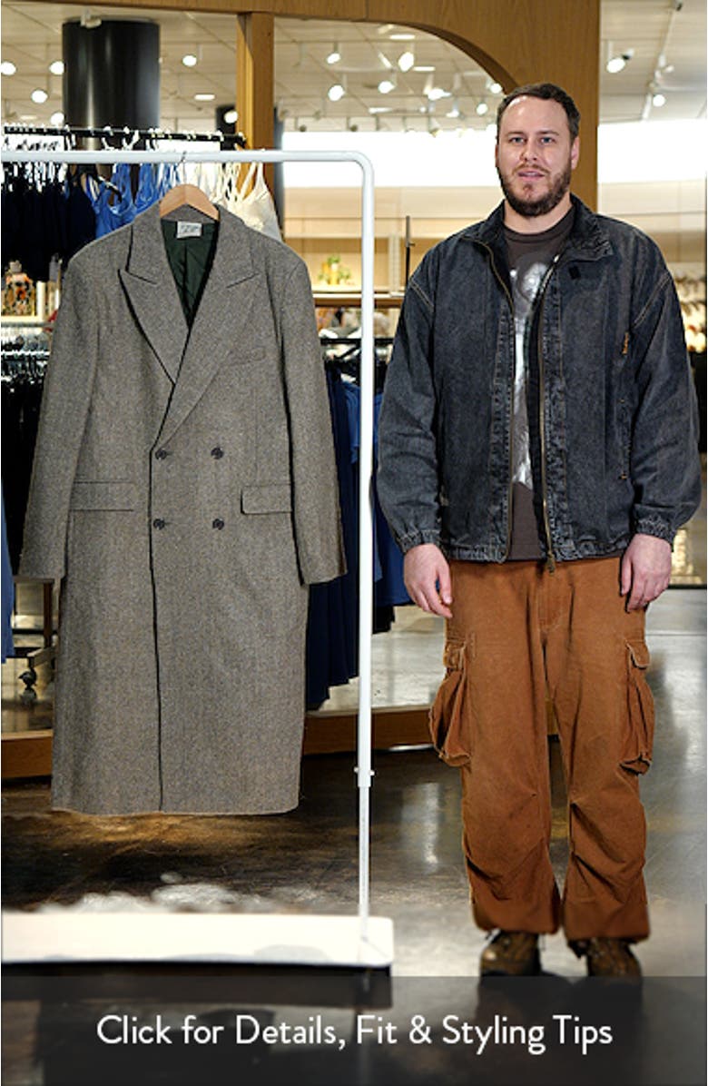 Manor Herringbone Tweed Wool & Silk Coat, sales video thumbnail