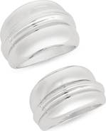 Leith Set of 2 Wide Tiered Rings