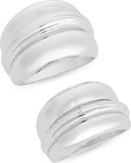 Leith Set of 2 Wide Tiered Rings
