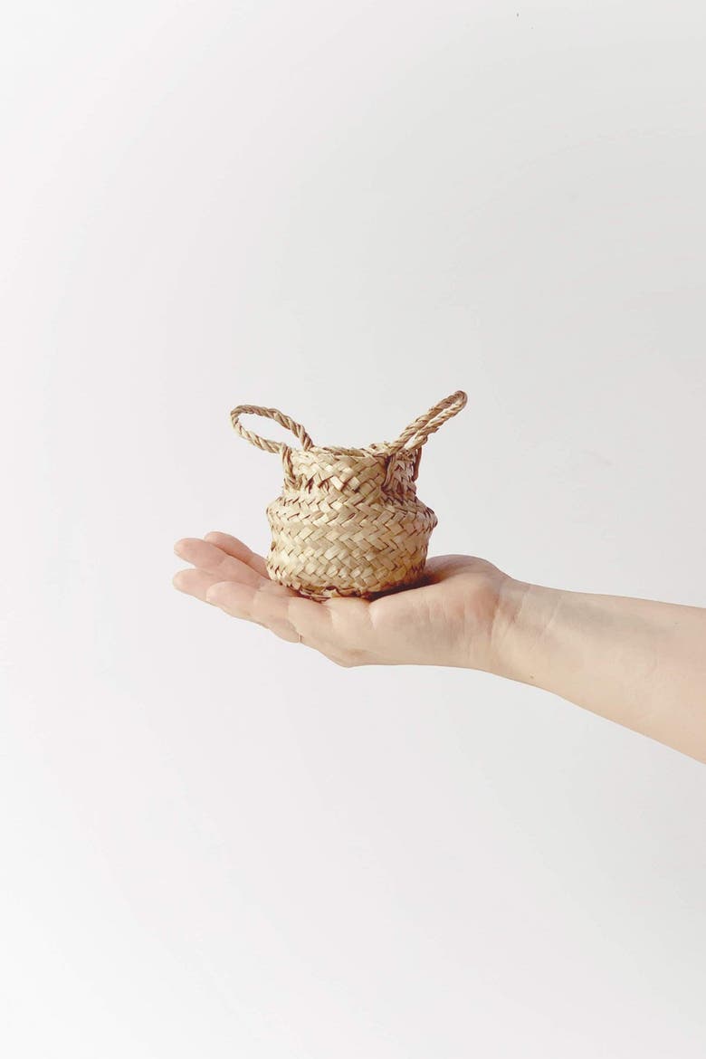 Tabletop Belly Basket, Alternate, color, Natural
