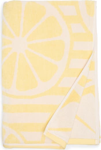 Lemons Cotton Terry Cloth Beach Towel
