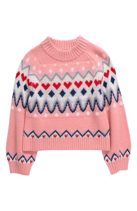Kids' Fair Isle Mock Neck Sweater (Little Kid & Big Kid)