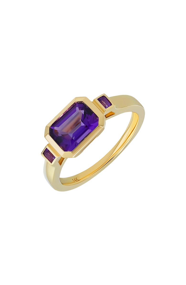 Bony Levy Amethyst 14K Gold Stacking Ring, Main, color, 14K Yellow Gold/ Amethyst