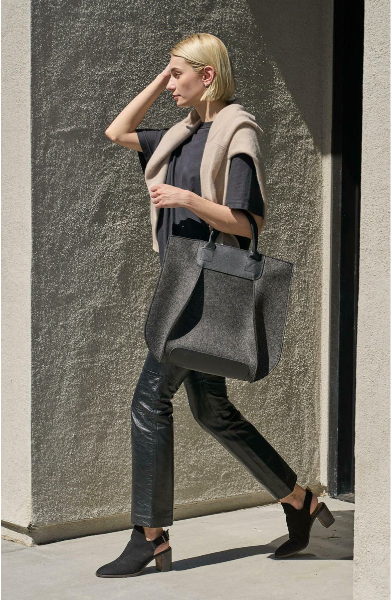 Graf Lantz Frankie Merino Wool Tote, Alternate, color, Charcoal Black