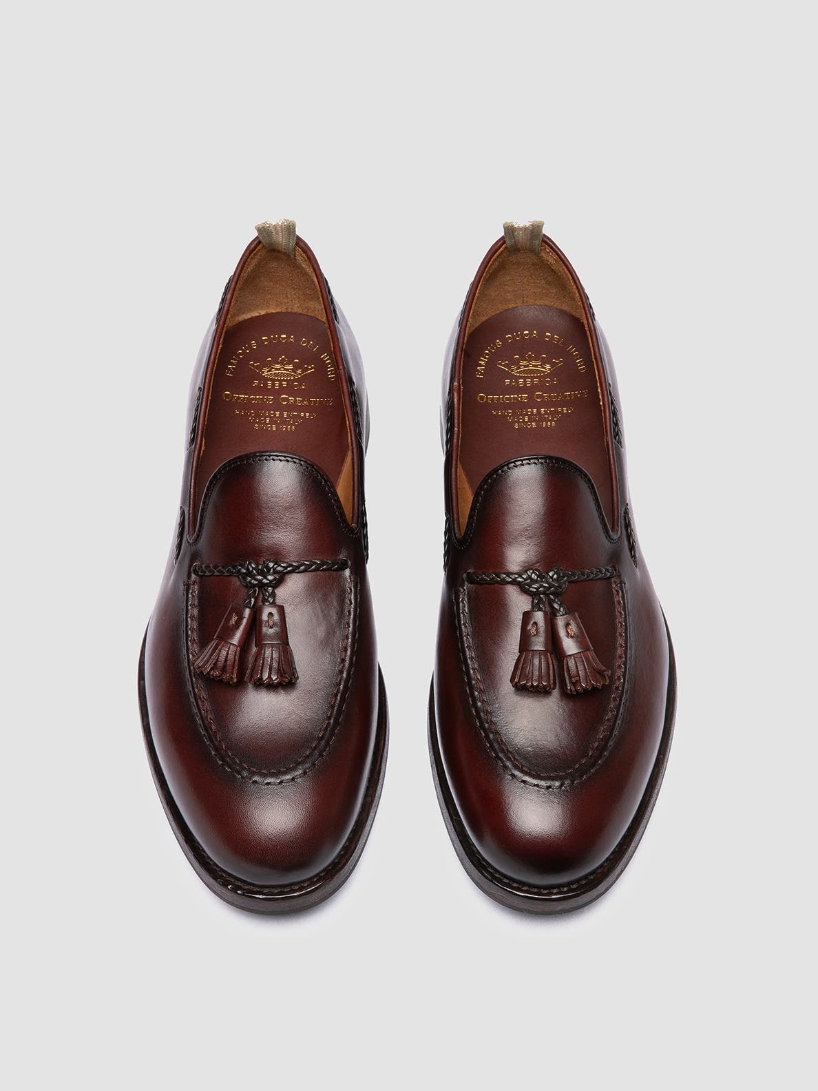 Officine Creative Ivies 002 Leather Tassel Loafers, Alternate, color, Brown