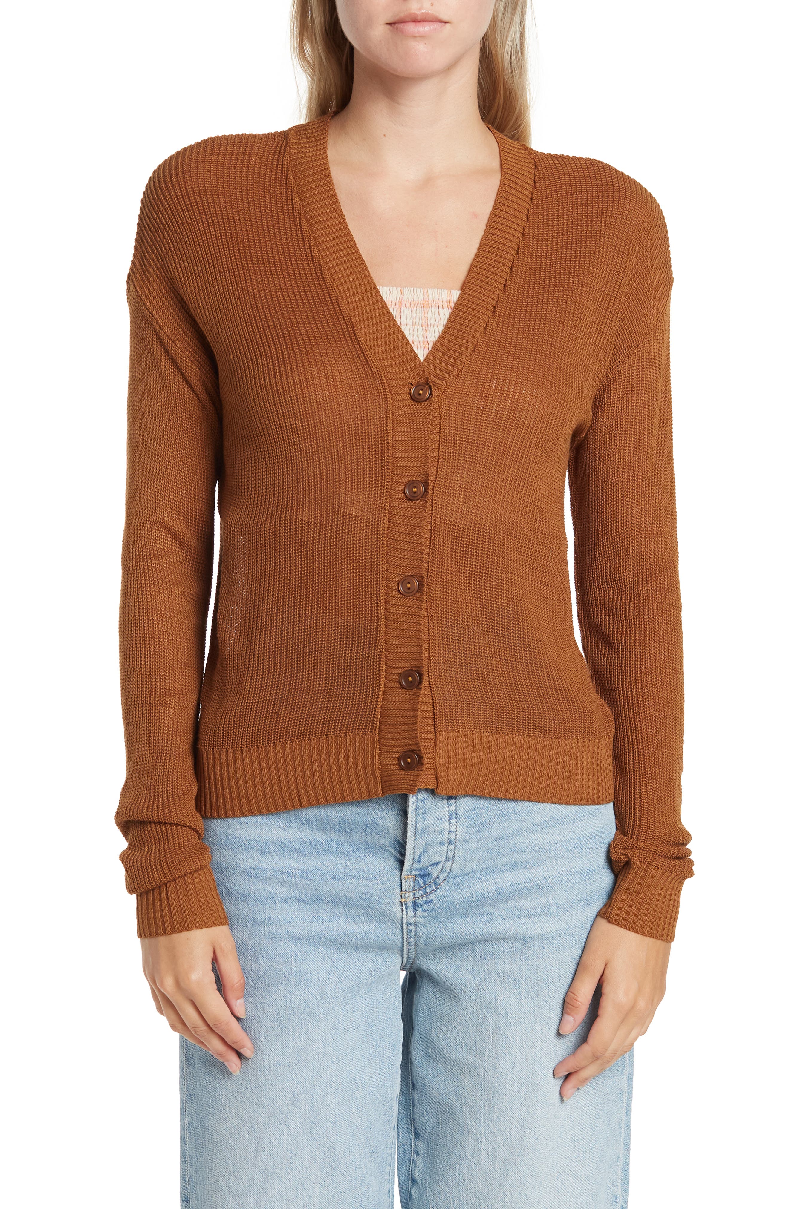 Abound Lightweight Button Front Knit Cardigan (Women) | Nordstromrack