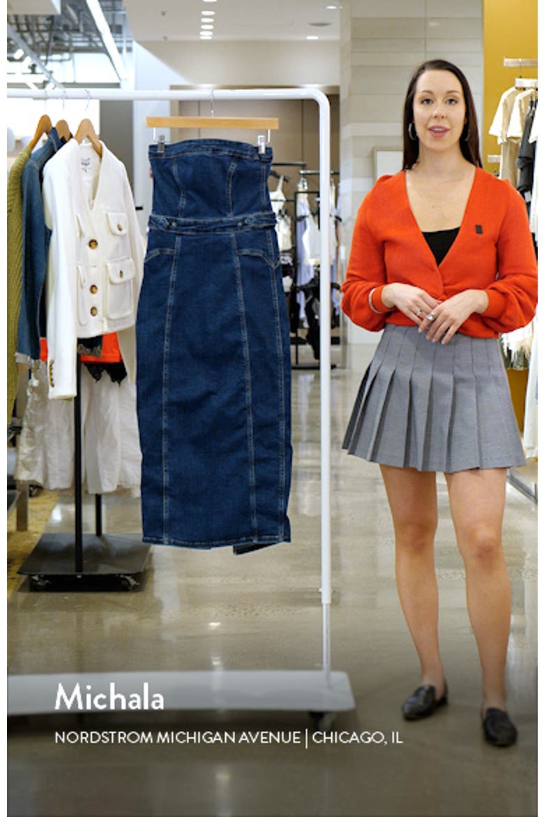 Denim Tube Midi Dress video