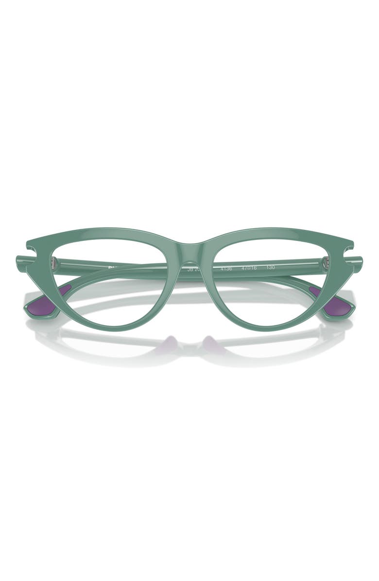Burberry 45mm Cat Eye Optical Glasses, Alternate, color, Green / Demo Lens