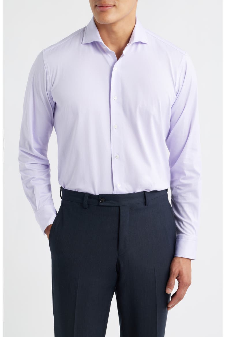 Crown Crafted Excursionist Flex Micro Stripe Button-Up Shirt, Main, color, WISTERIA