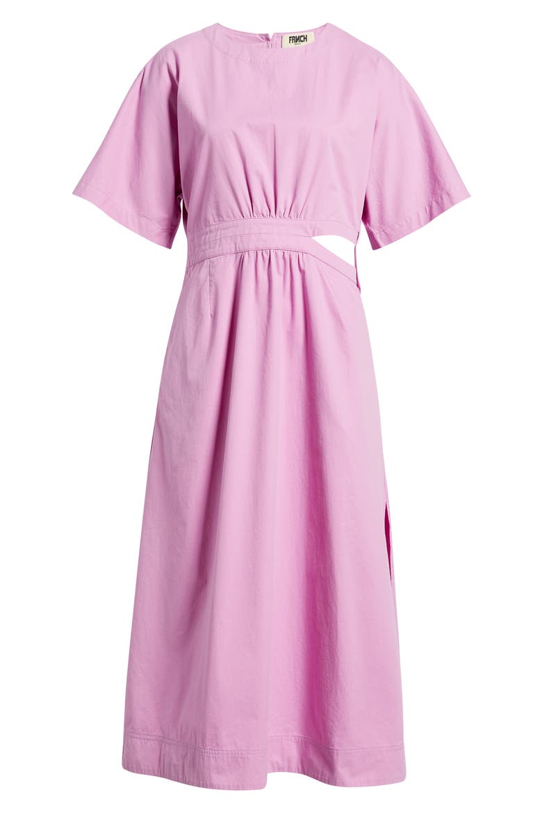 Mavera Cutout Poplin Midi Dress, Alternate, color, VIOLINE