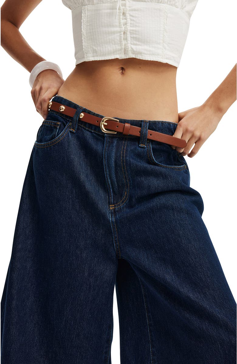 Cotton On Women's Lyocell Wide Denim Jort, Alternate, color, Blue Rinse