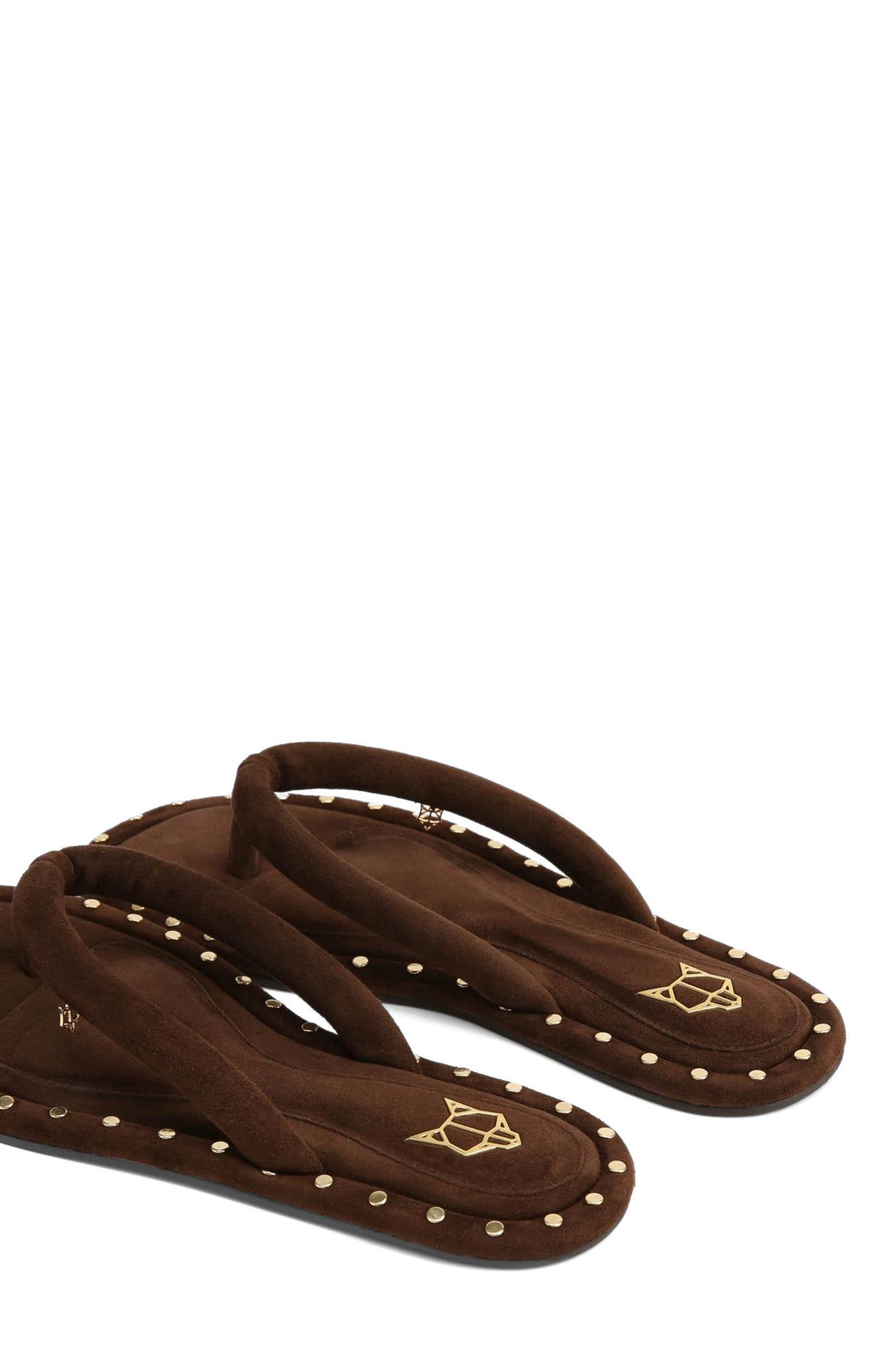 Grenada Brown Suede/Gold Studs, Alternate, color, Brown