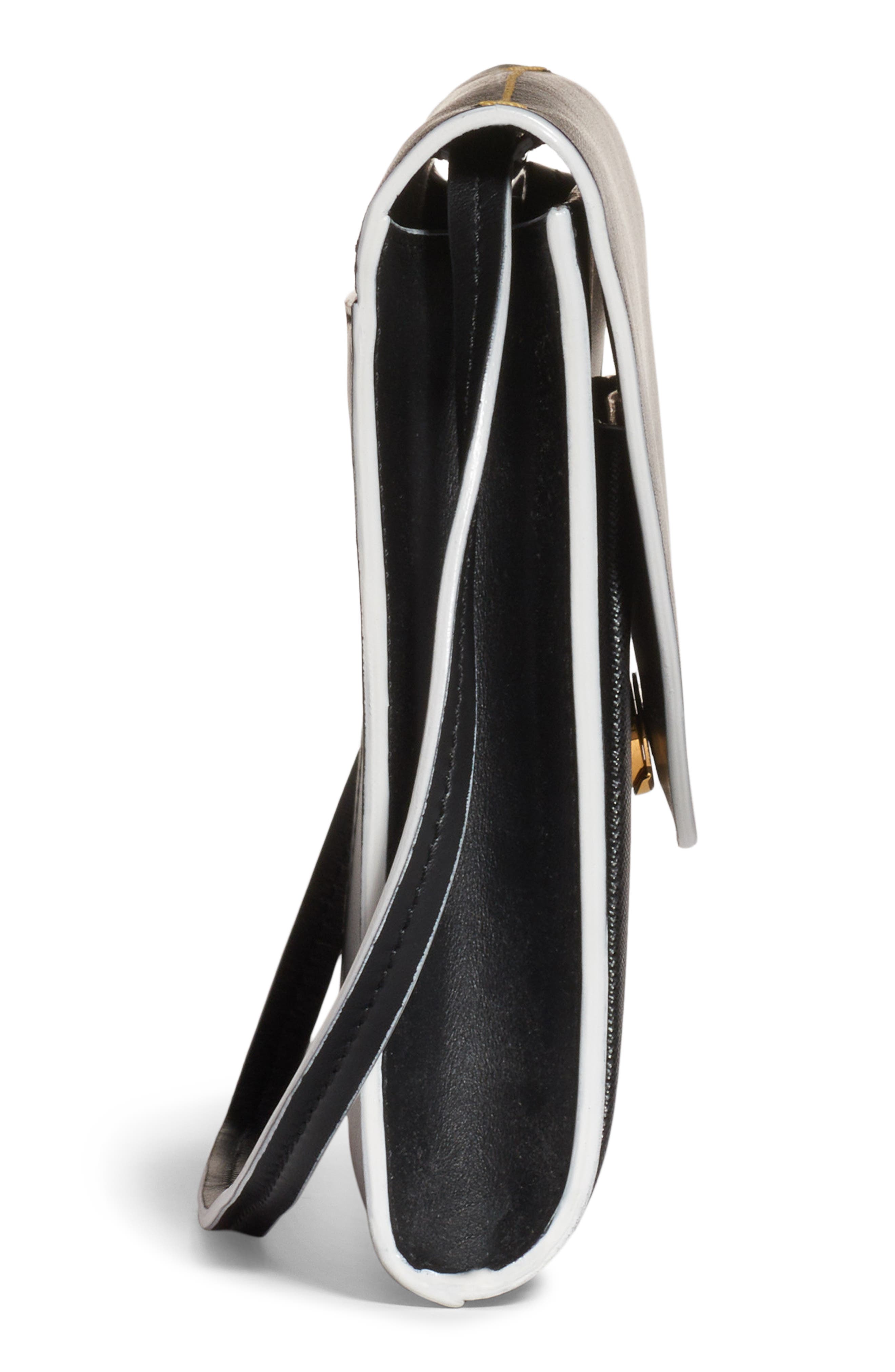 Marni Law Leather Pochette Crossbody Bag, Alternate, color, 