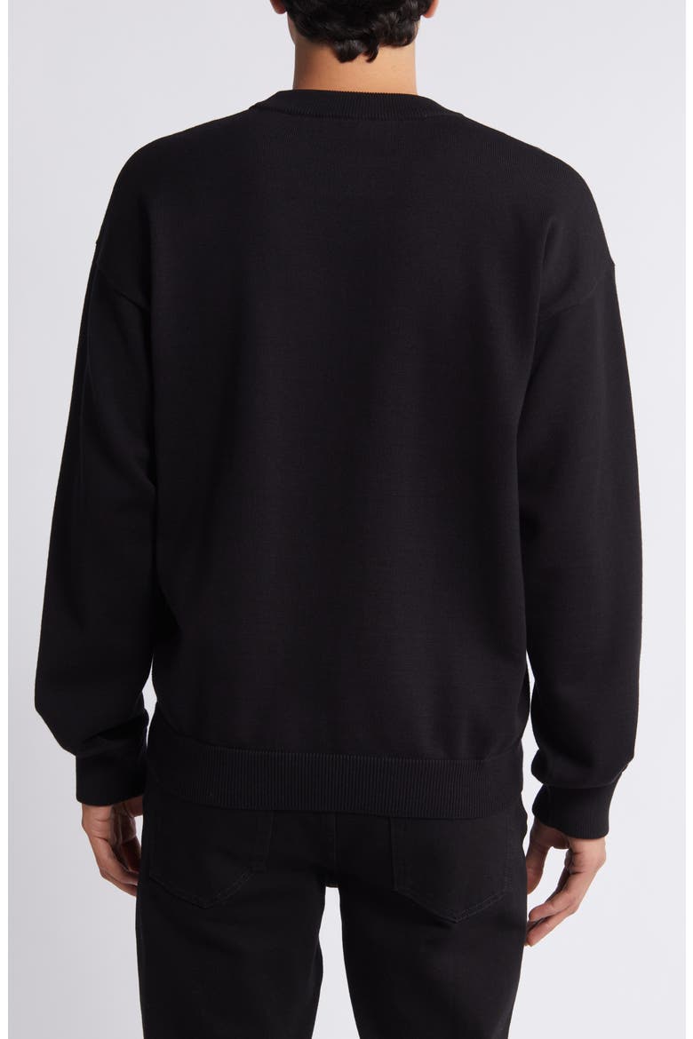 Swart Relaxed Sweater, Alternate, color, BLACK