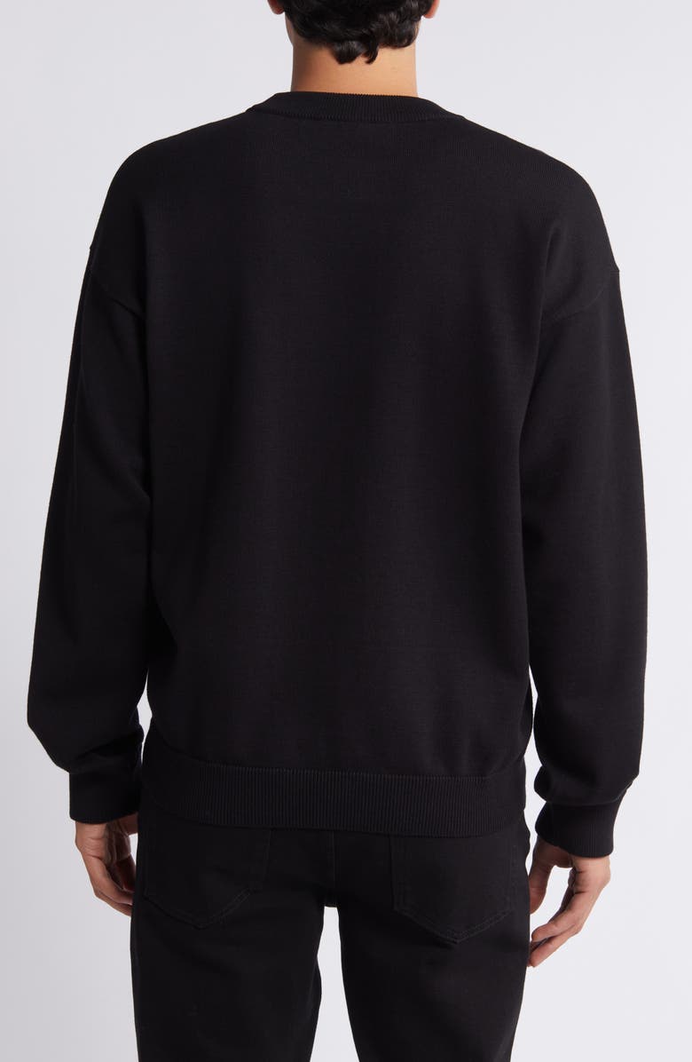 HUGO Swart Relaxed Sweater, Alternate, color, Black