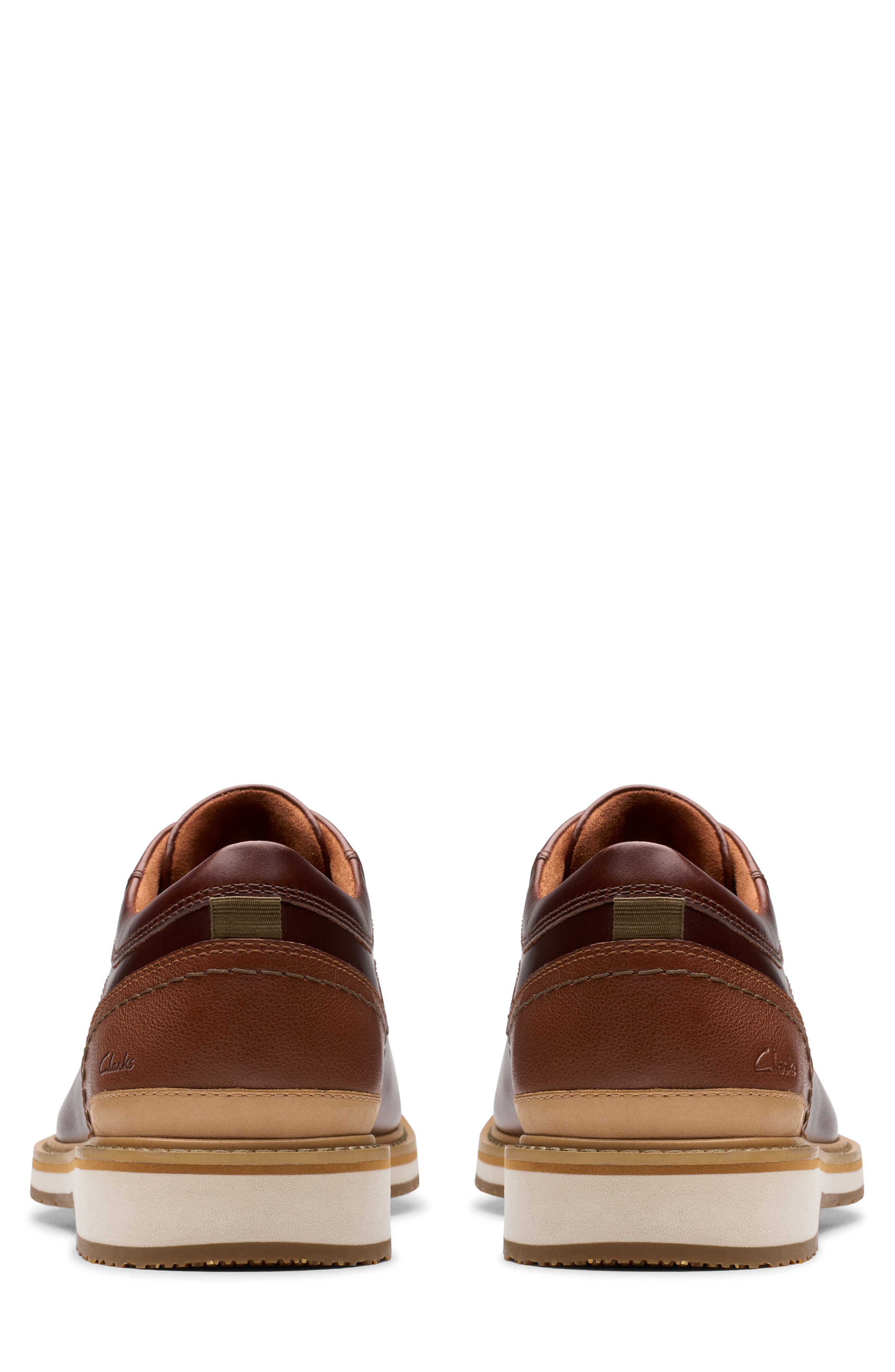 Clarks<sup>®</sup> Monahan Plain Toe Oxford, Alternate, color, Mahogany Combi