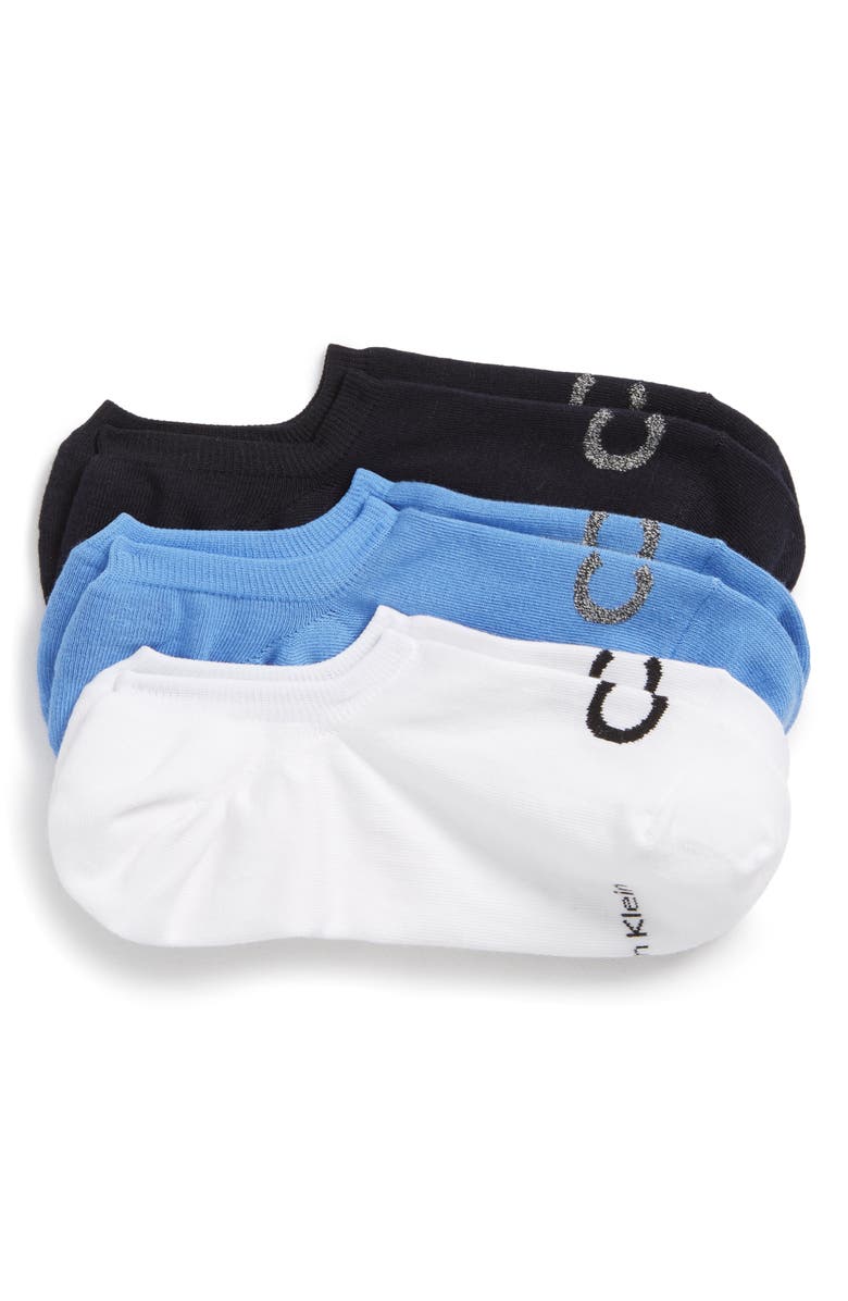 Calvin Klein 3-Pack No-Show Socks, Main, color,