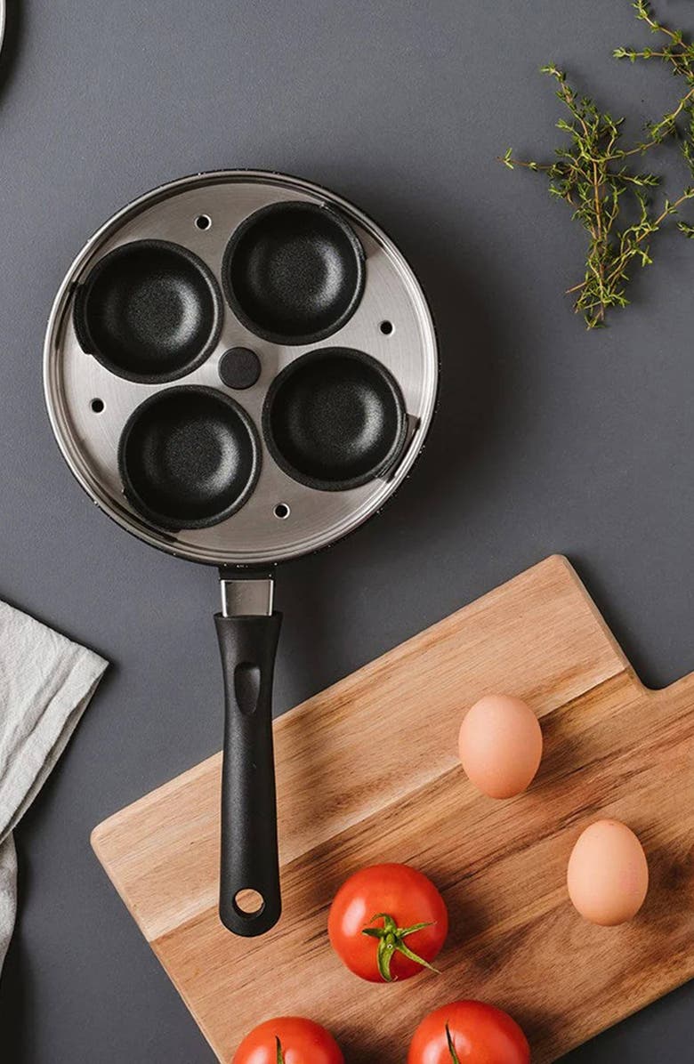 Cuisine::pro<sup>®</sup> STONE<sup>™</sup> 1.3 Qt 4-Egg Poacher with Lid, Alternate, color, Black