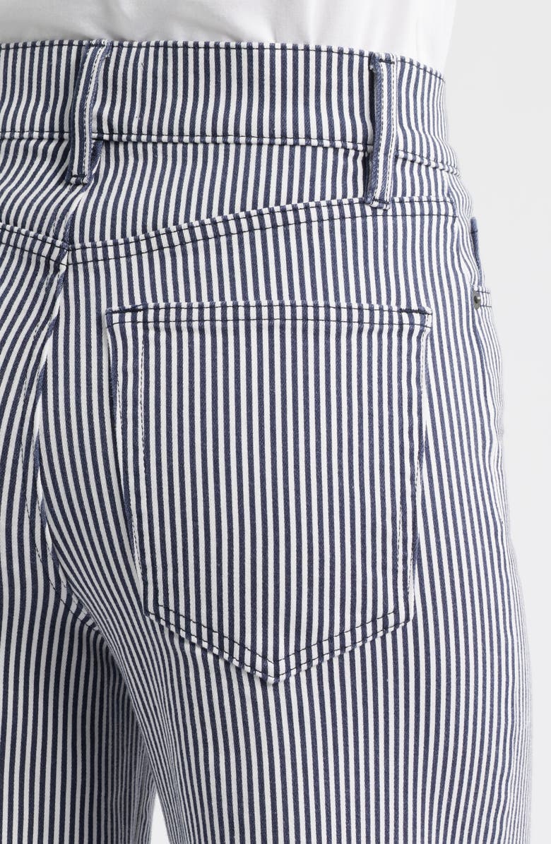 FRAME Le Slim Palazzo High Waist Wide Leg Jeans, Alternate, color, Navy Stripe