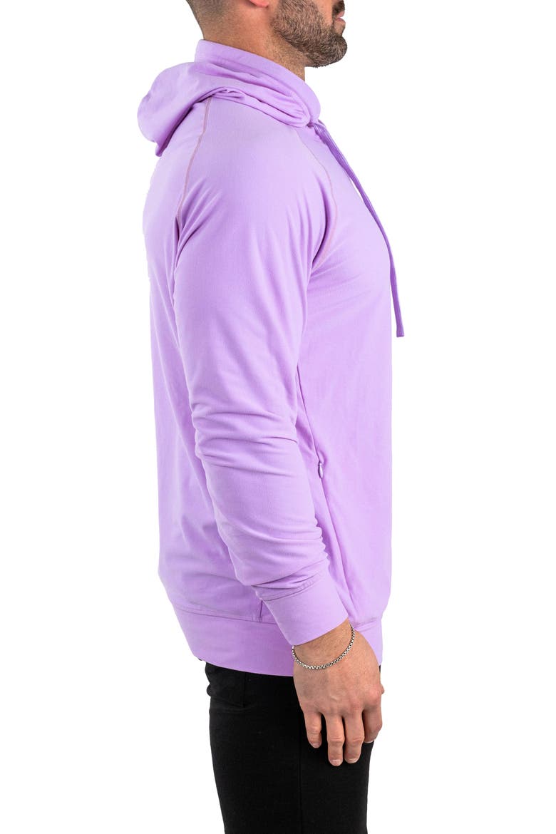 Solid Cotton Hoodie, Alternate, color, PURPLE