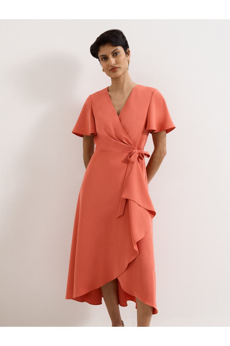 Julissa Wrap Dress, Alternate, color, Orange