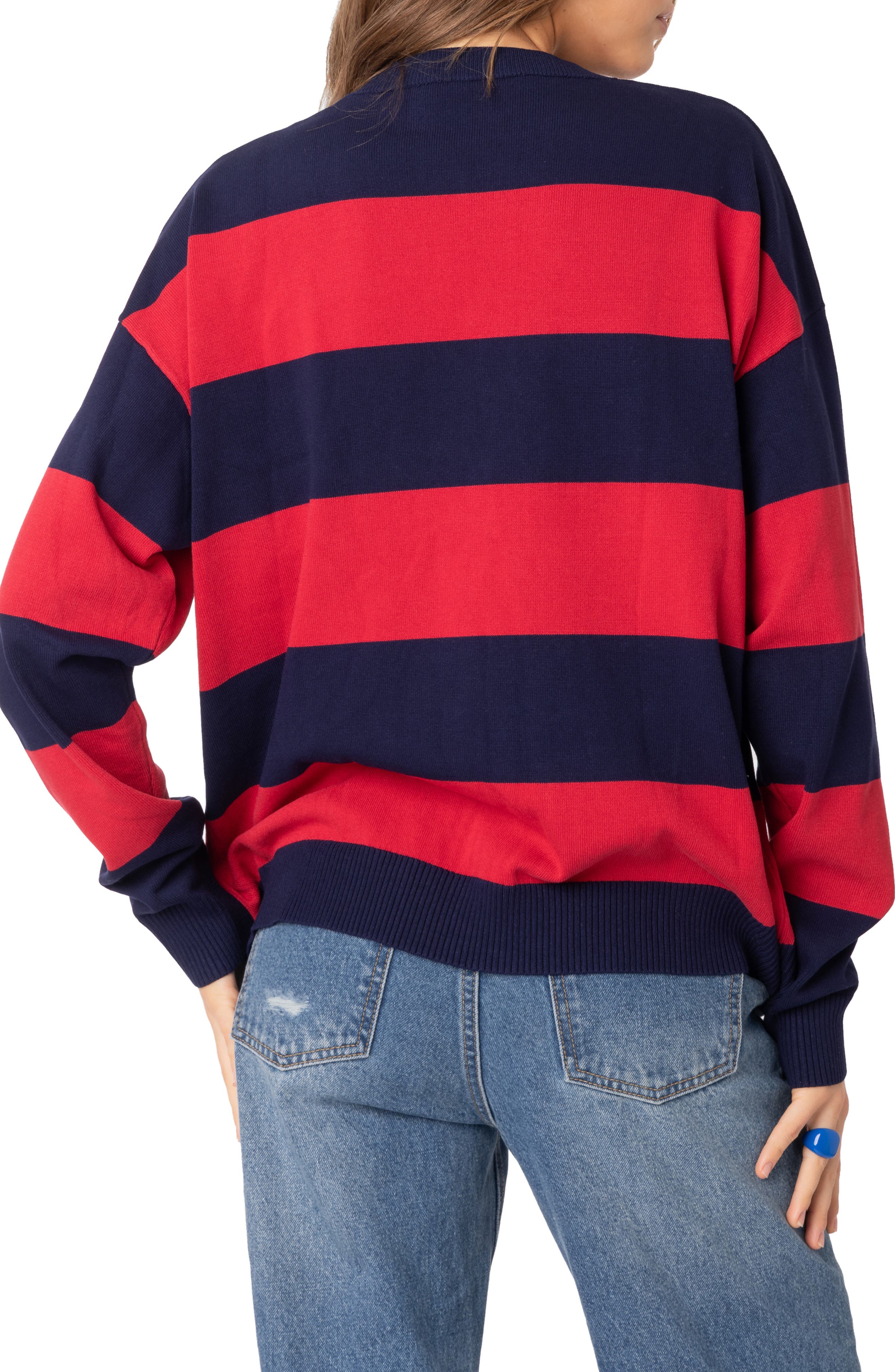 Logan Stripe Oversize Sweater - image 2