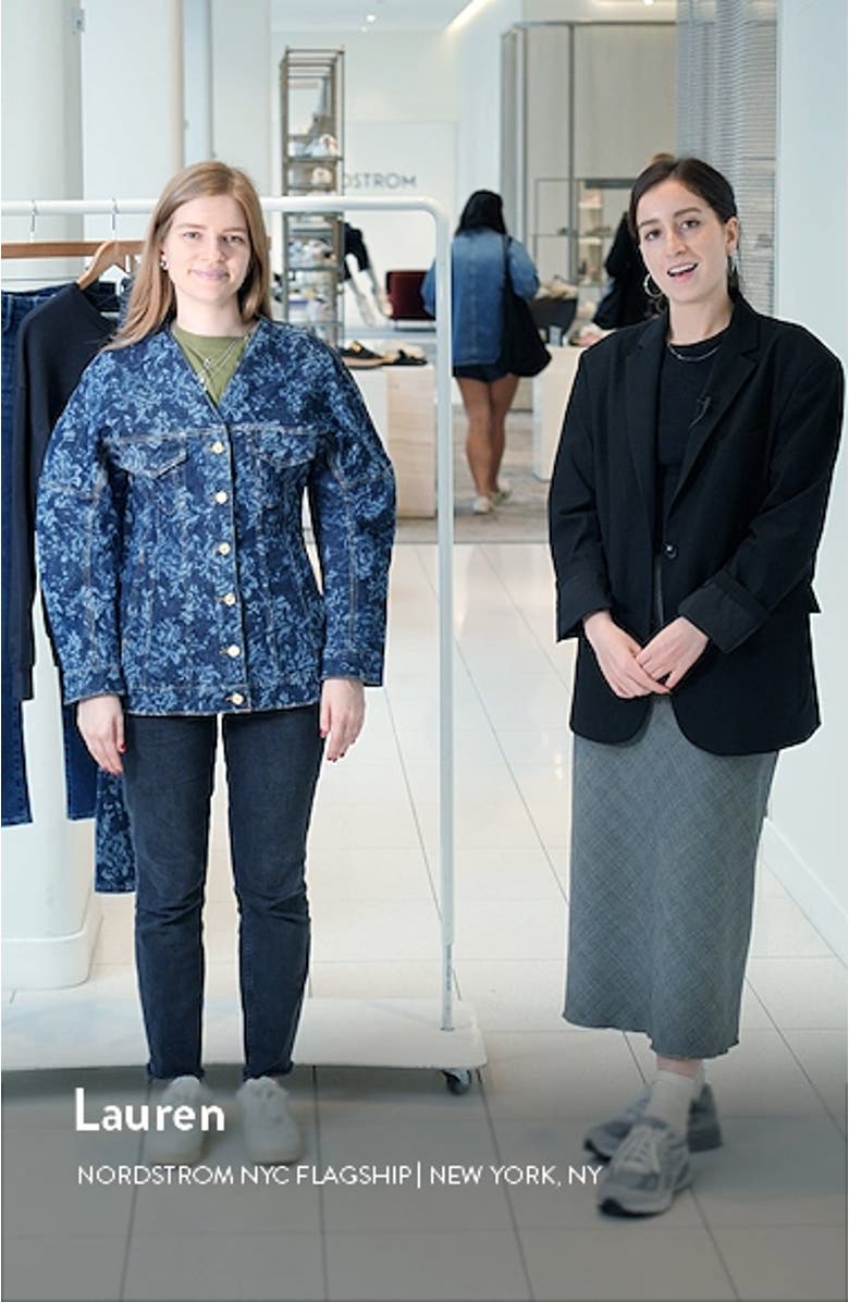 Floral Denim Trucker Jacket, sales video thumbnail