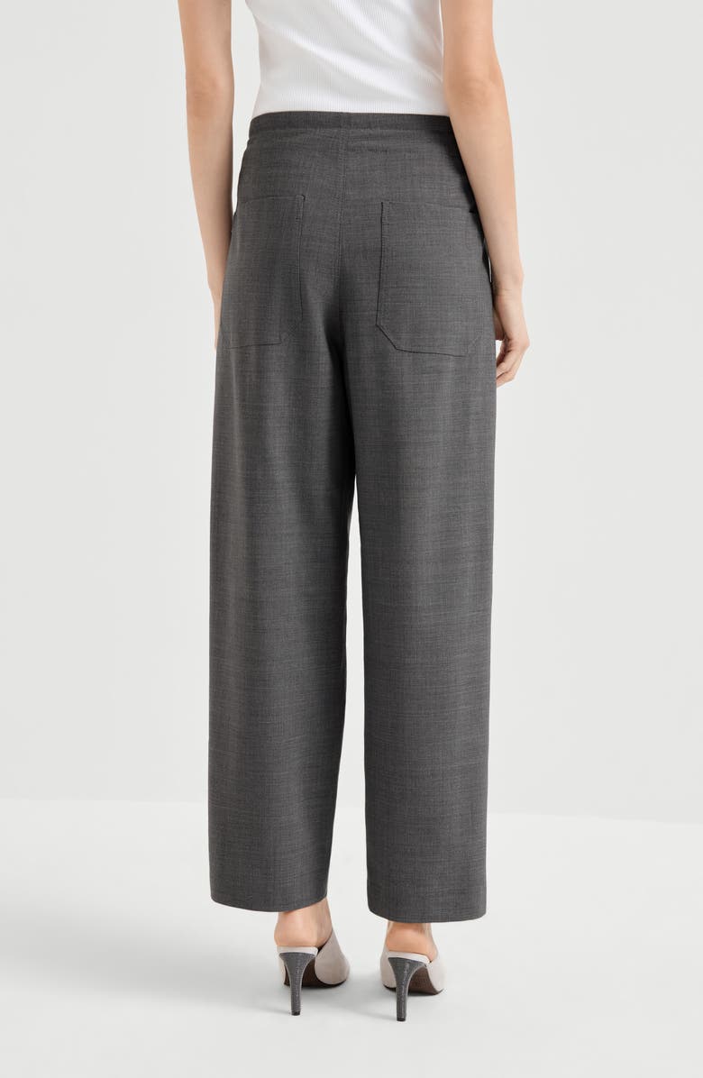 Brunello Cucinelli Tailored track trousers, Alternate, color, Medium Grey