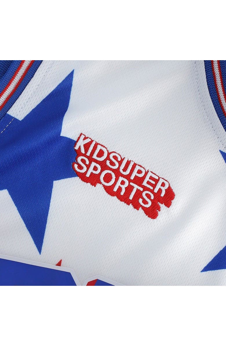NBA X KIDSUPER Unisex NBA & KidSuper Studios by Fanatics White Philadelphia 76ers Hometown Jersey, Alternate, color, White