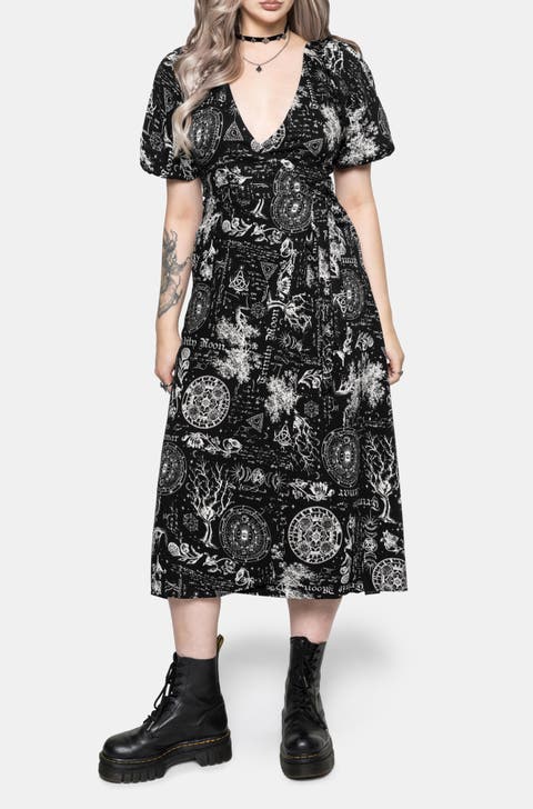 V-Neck Midi Dress