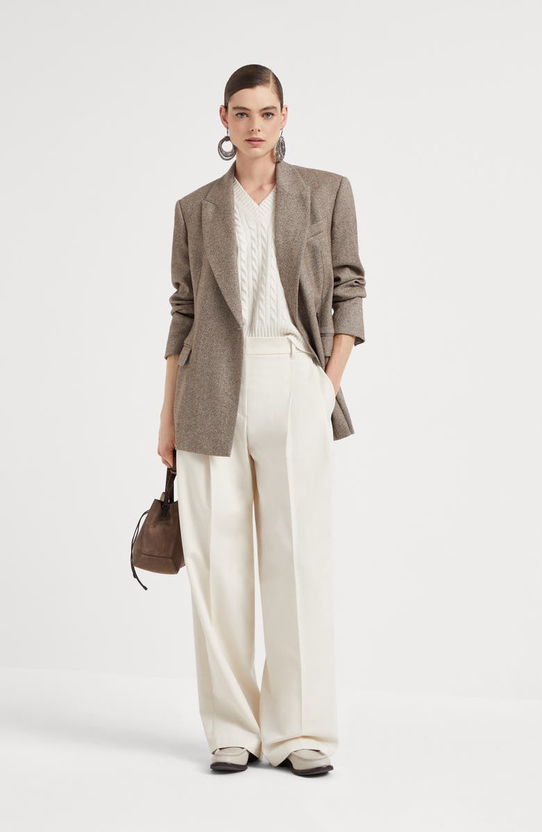 Brunello Cucinelli Wide Pleated trousers, Alternate, color, 