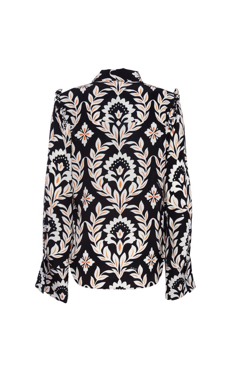 La DoubleJ Ascot Shirt Ghirlanda Black, Alternate, color, Ghirlanda Black